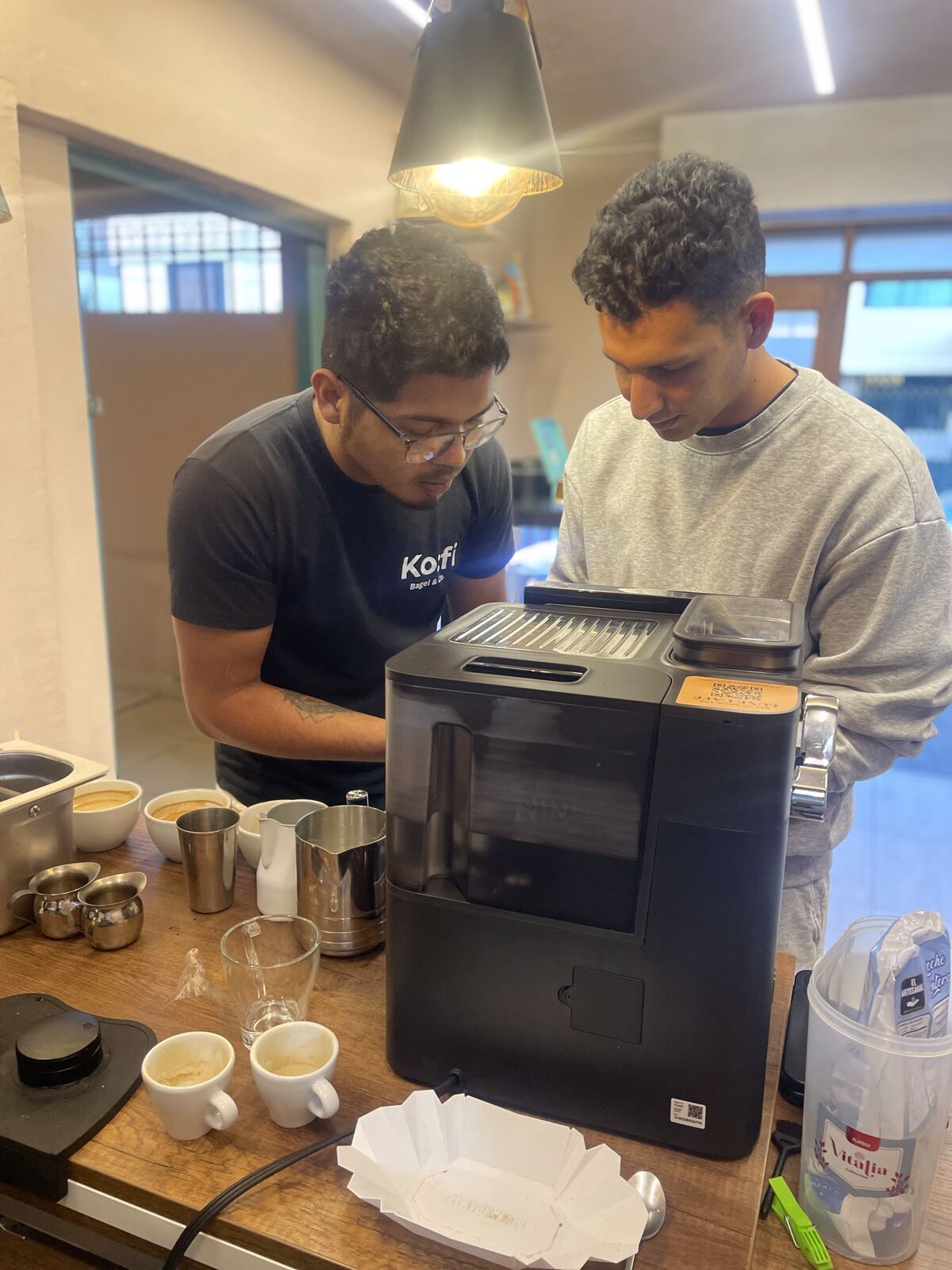 Práctica de espresso en barra